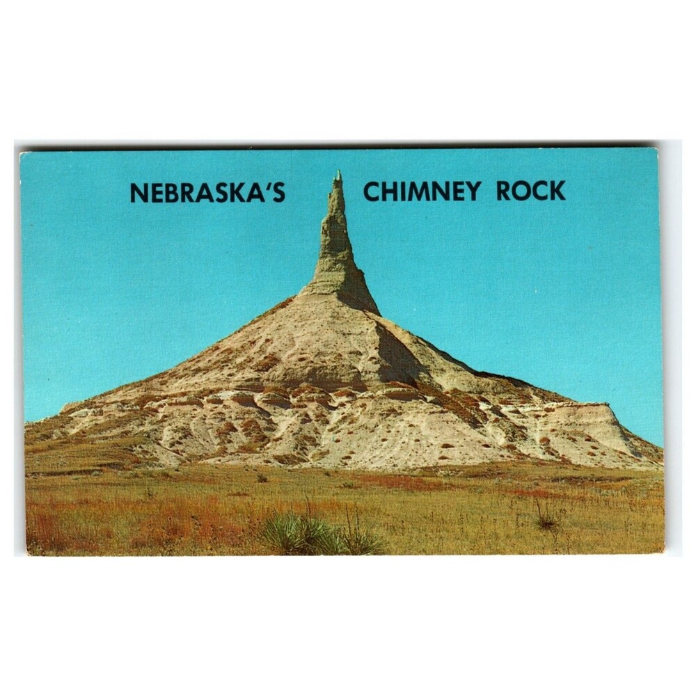 Chimney Rock Nebraska Historic Site Oregon Trail Vintage Postcard